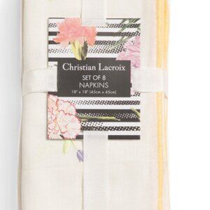 Floral Embroidered Napkins Assorted Designs - Set of 8 CHRISTIAN LACROIX